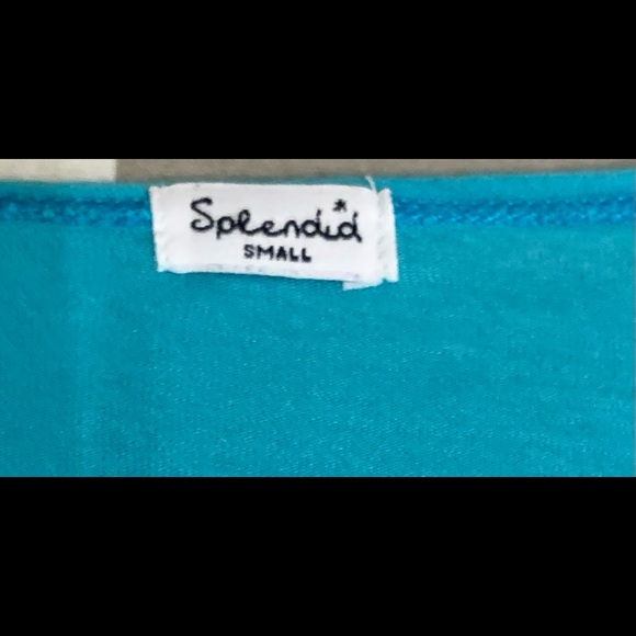 New Splendid Turquoise Wrap Top Soft Lightweight - Picture 5 of 5